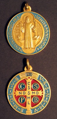 St. Benedict Gold-Plated Enameled Jubilee Medal