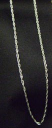 Rhodium Pewter-Plated Rope Chain
